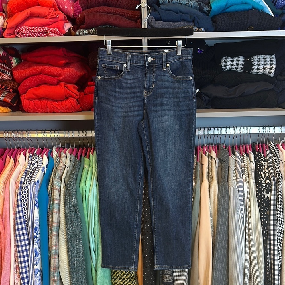 Banana Republic blue4 pocket cropped jeans size 26